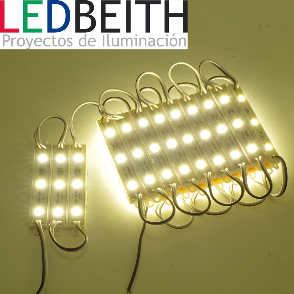 Módulos 3 led SMD5050 Blanco cálido