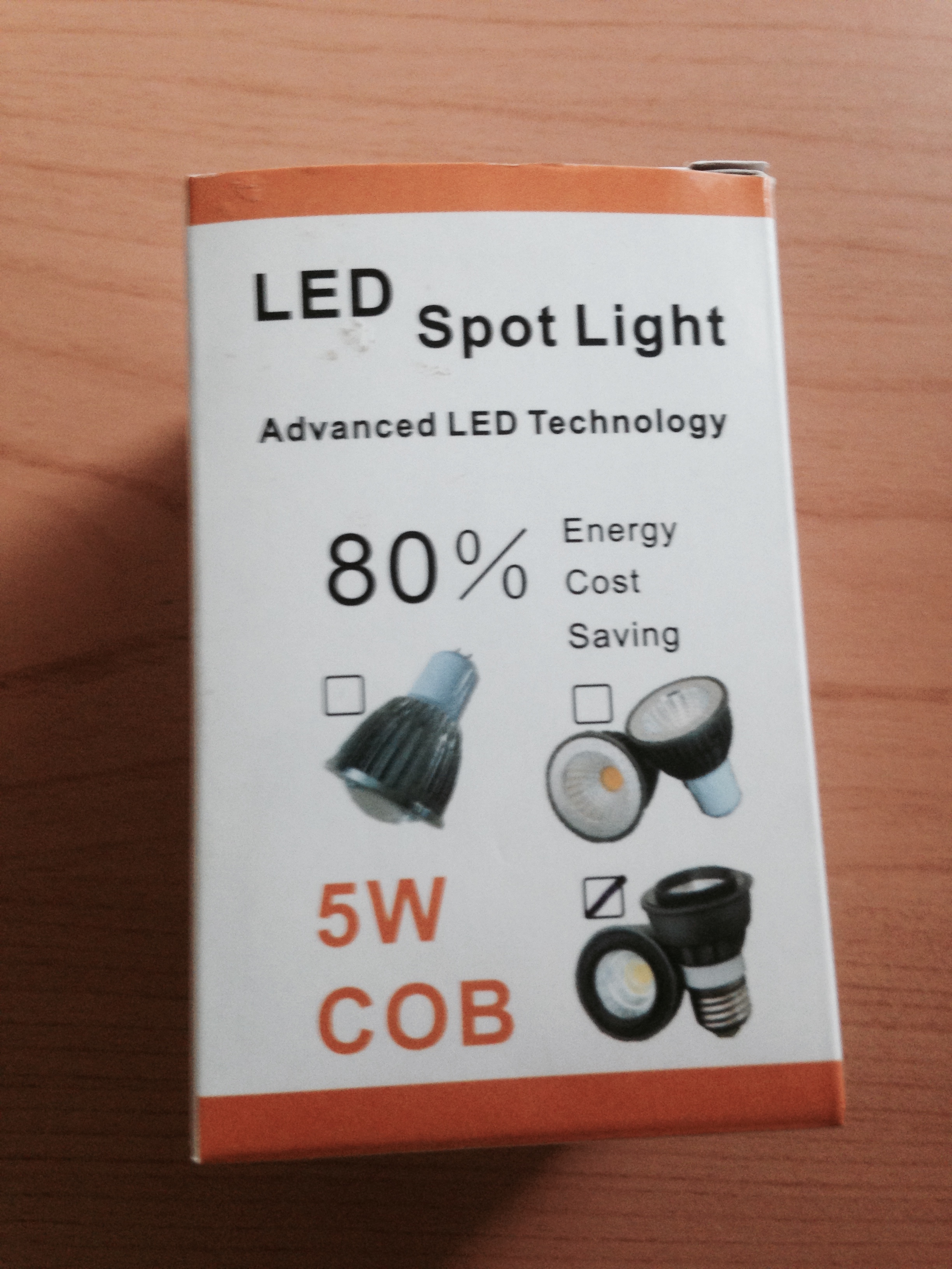 FOCO LED COB, 5W, Spot light, Blanco Cálido E27