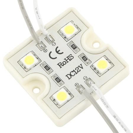 Módulos de 4 Led SMD5050 1,44W, Blanco Frío