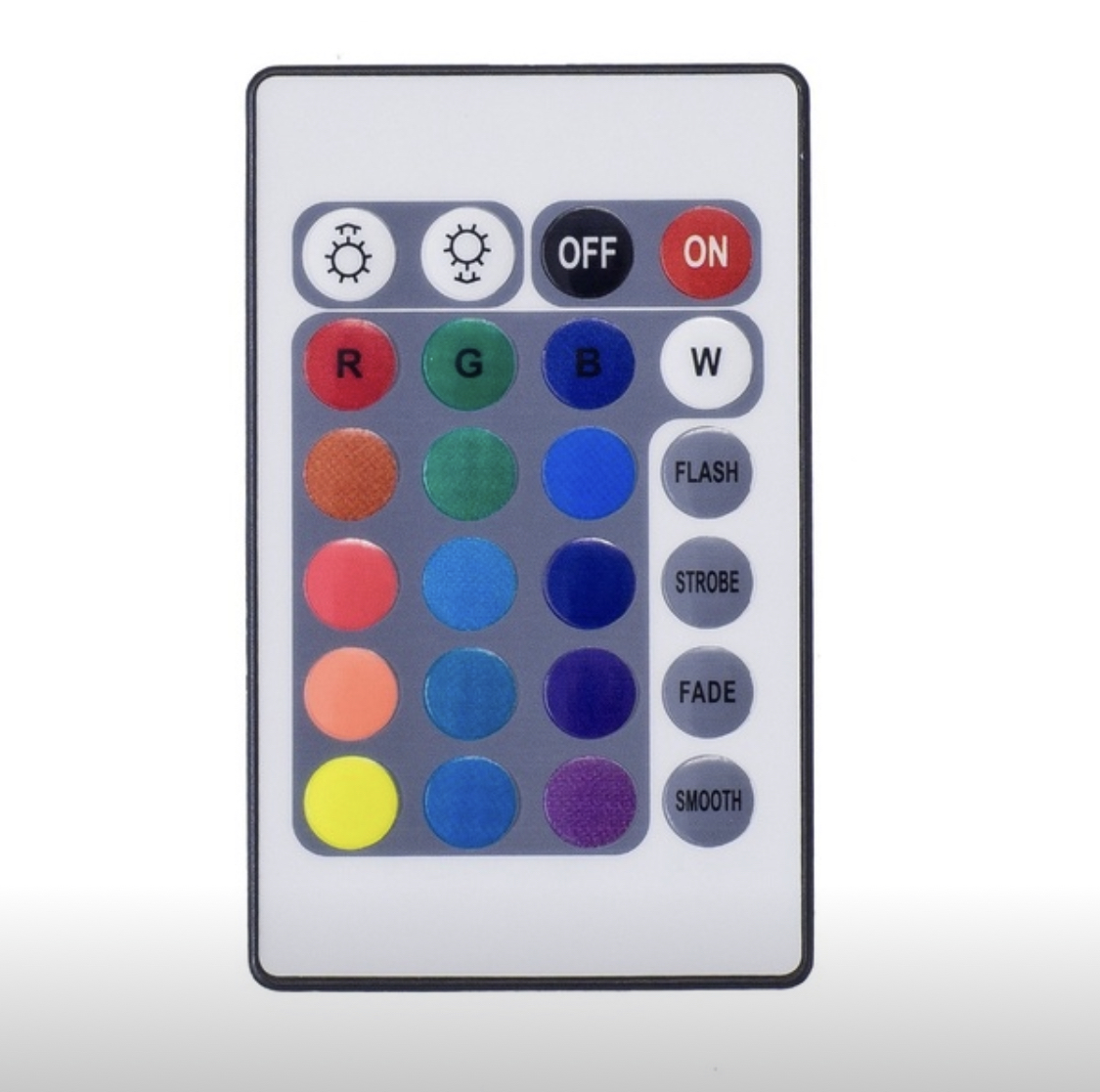 Controlador para tira LED RGB, Dimmer por control remoto IR de 24 botones