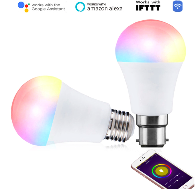 AIMENGTE MFI Homekit RGB LED bombilla de luz WiFi inteligente lámpara  110V/220V Control de voz Siri para Apple Home Kit App Alexa Google Home –  Los mejores productos en la tienda online