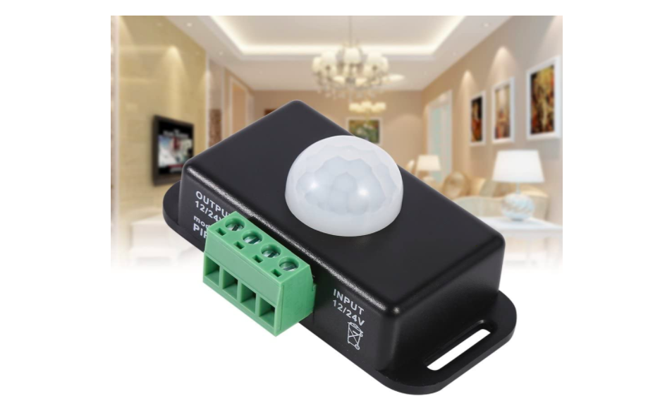 Interruptor detector de sensor de movimiento PIR infrarrojo de seguridad corporal para tira de luz LED DC 12V / 24V