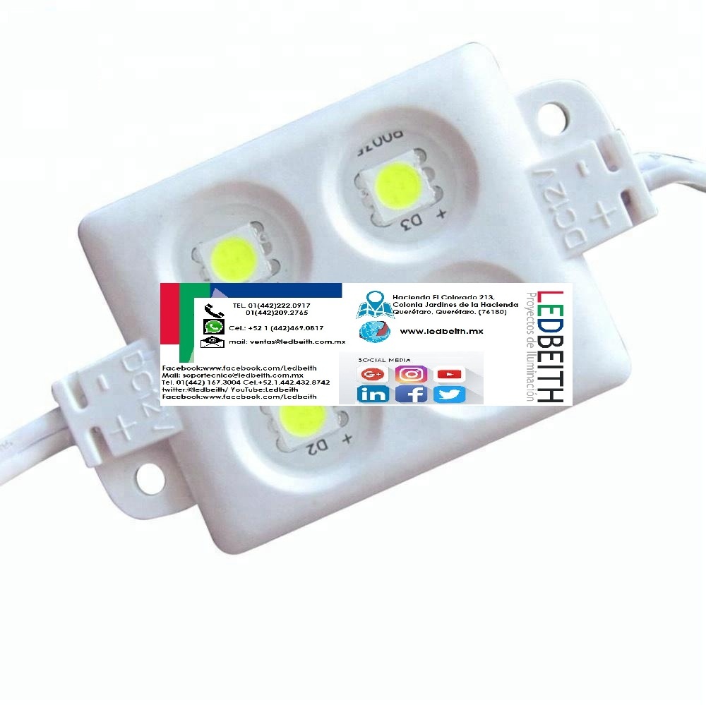 Módulo Led ABS, 4xSMD 5730, 1,44W, Blanco Cálido