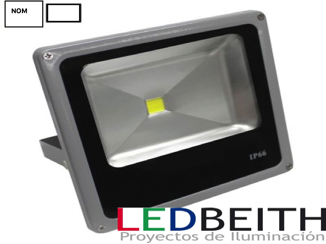 Reflector Led SLIM, 50W, blanco frío