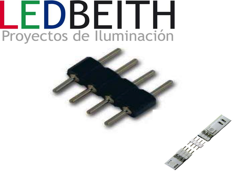 Conector Macho / Macho para tiras LED RGB (4 Pin)