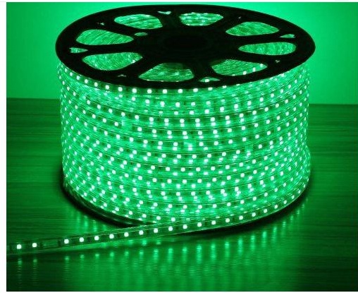 Manguera de LED Verde | 50M | 2835 SMD | 127V | IP65. Precio por metro 