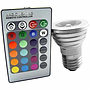 Foco Led RGB 16 Colores 1*3 Watts Base E27 Con Control Remoto