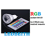 Foco Led RGB 16 Colores 1*3 Watts Base GU10 Con Control Remoto