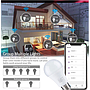 LED Inteligente WiFi, YOMYM 7W Bombilla LED Luces Cálidas/Frías & RGB, Lámpara WiFi Funciona con Alexa Google Home IFTTT