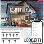 FOCO LED RGBW Inteligente WiFi, compatible con Alexa Google Home IFTTT, E27 7W, 500 LM