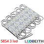 Módulo Led, 3x1SMD5054, 0,72W, IP65, Blanco Cálido